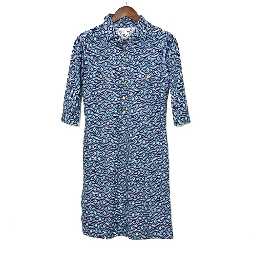 Jude Connally Multicolor Geometric Pattern Shirt … - image 1